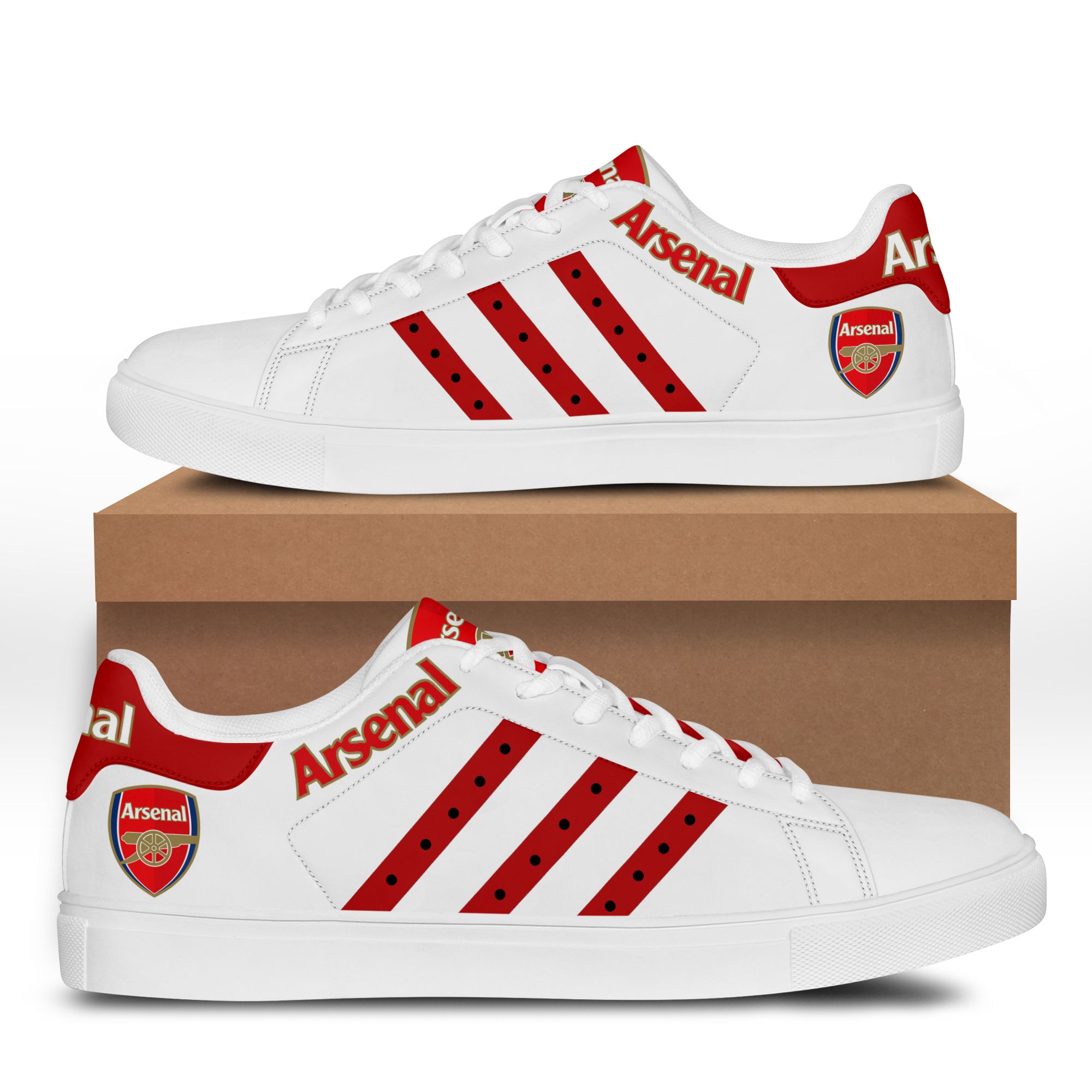 Arsenal stan smith low top shoes – LIMITED EDITION