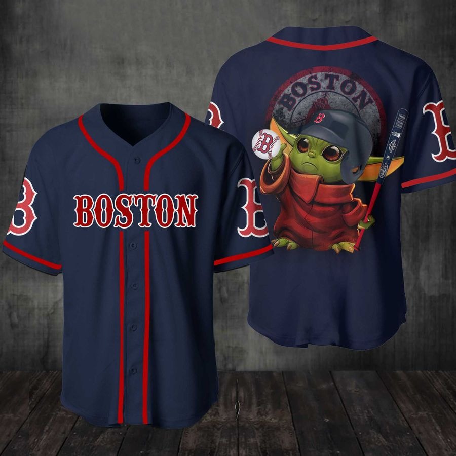 Baby Yoda Boston Baseball Jersey Shirt