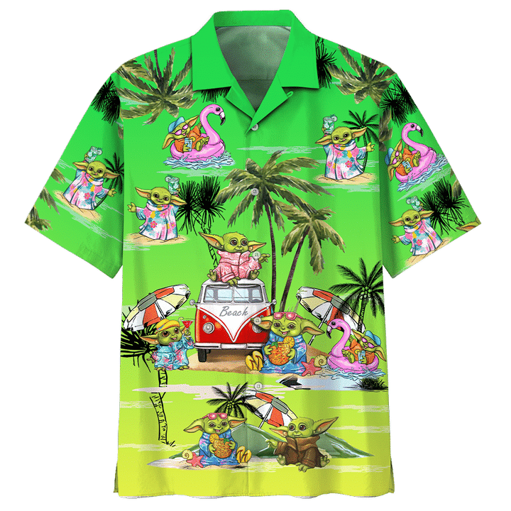 Baby Yoda Summer Time Hawaiian Shirt -BBS
