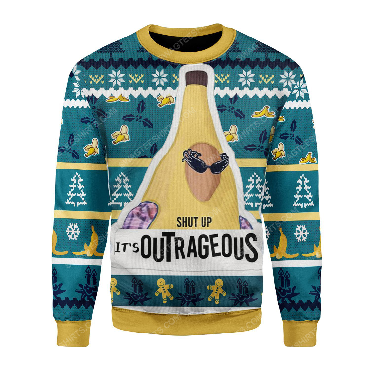 [special edition] Banana liam payne shut up it’s outrageous ugly christmas sweater – maria