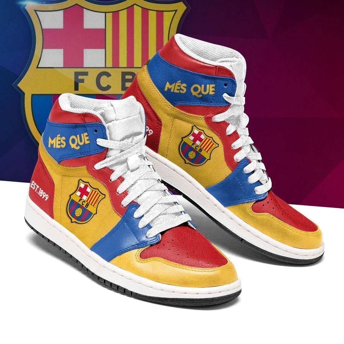 Barcelona jordan sneakers shoes - Picture 1
