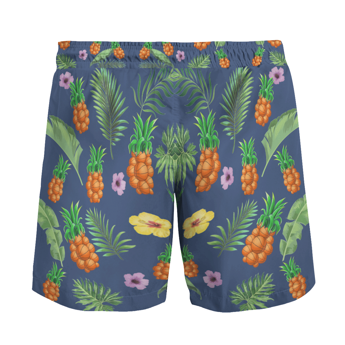 Baseketball pineapple Hawaiian shirt and short 3