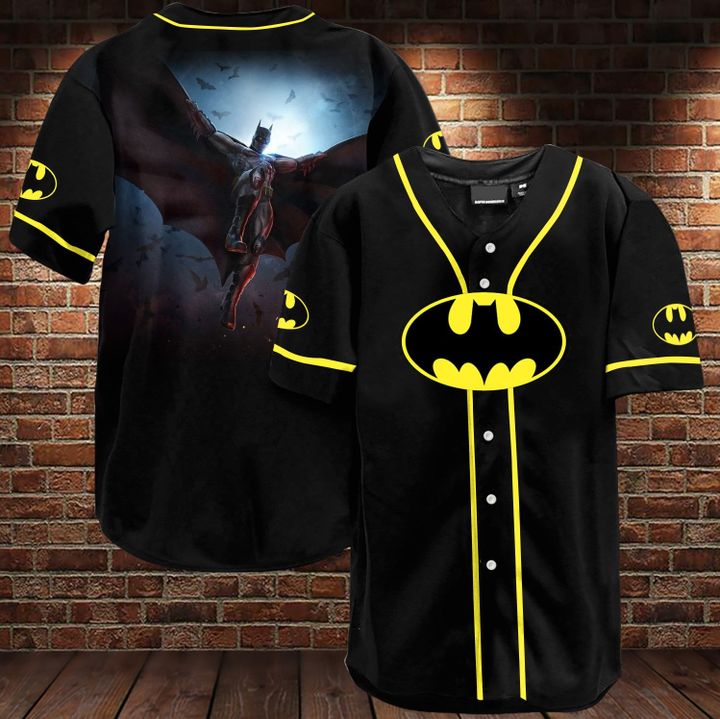 Batman superhero baseball jersey