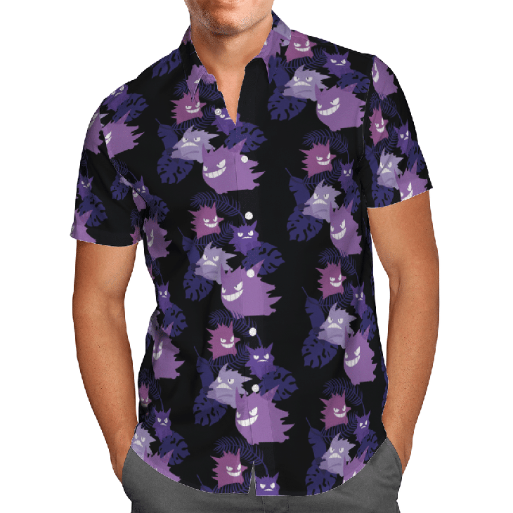 Black Gengar Hawaiian Shirt1