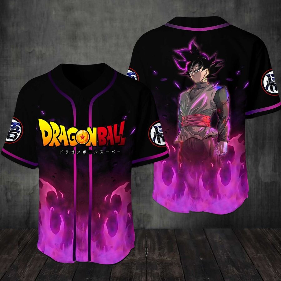 Black Goku Dragon ball Baseball Jersey Shirt