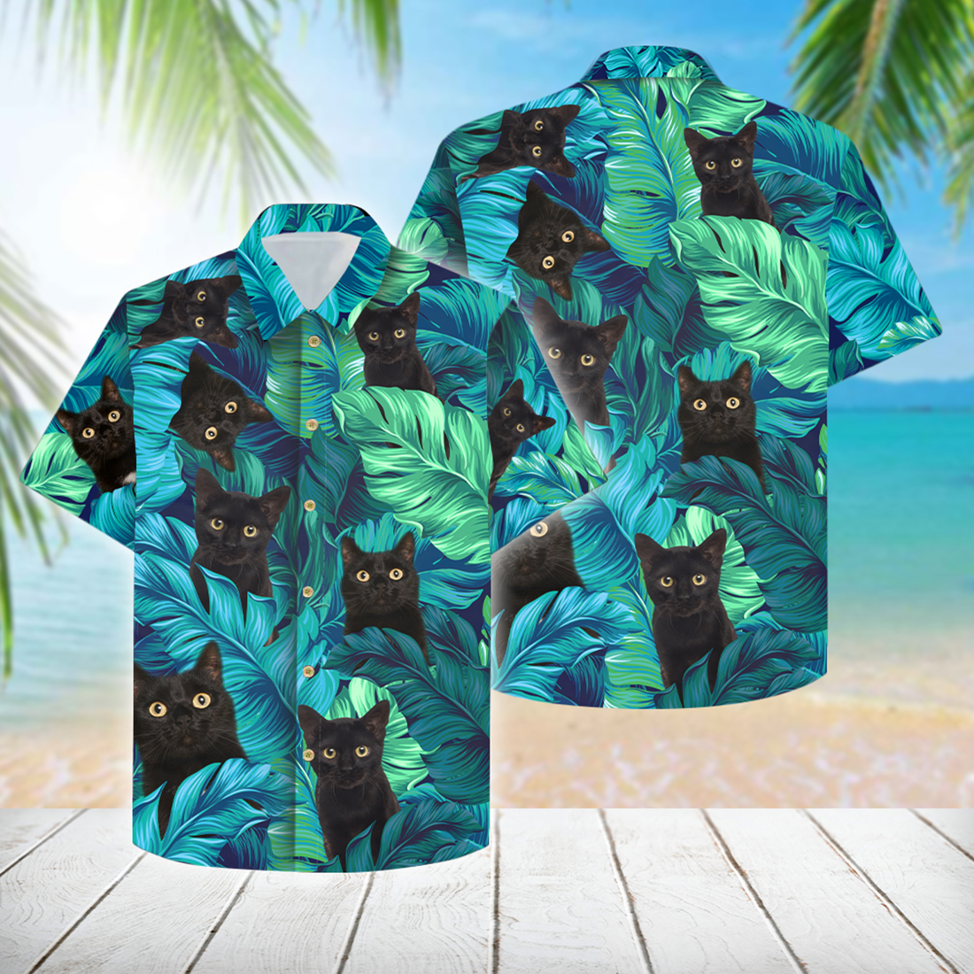 Black cat hawaiian shirt – Saleoff 090821