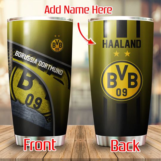 Borussia Dortmund Custom Name Tumbler