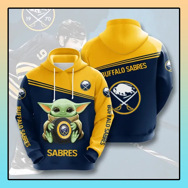 Buffalo Sabres Baby Yoda All over print 3d hoodie1