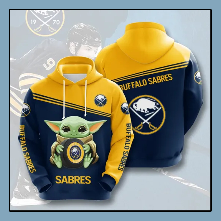 Buffalo Sabres Baby Yoda All over print 3d hoodie4