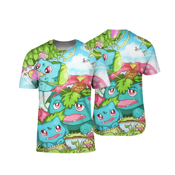 Bulbasaur family 3d t shirt -BBS