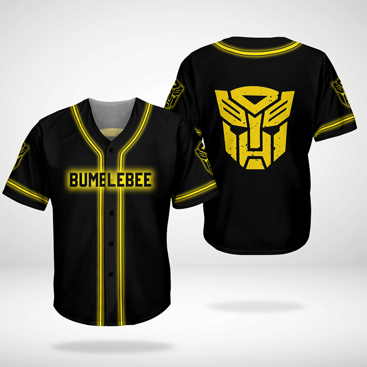 Bumblebee Transformer Baseball Jersey Shirt