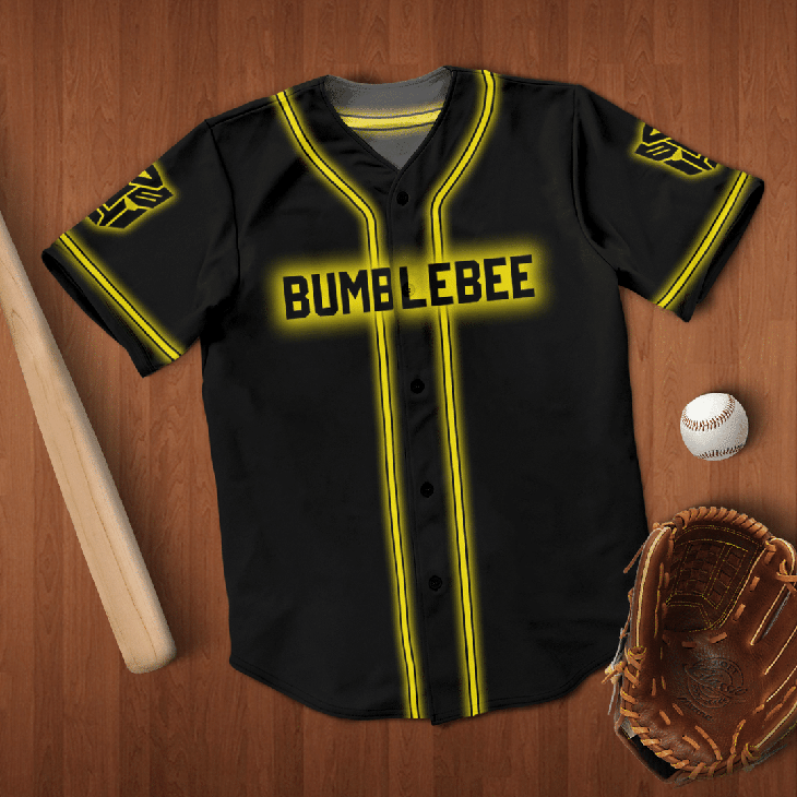 Bumblebee Transformer Baseball Jersey Shirt3