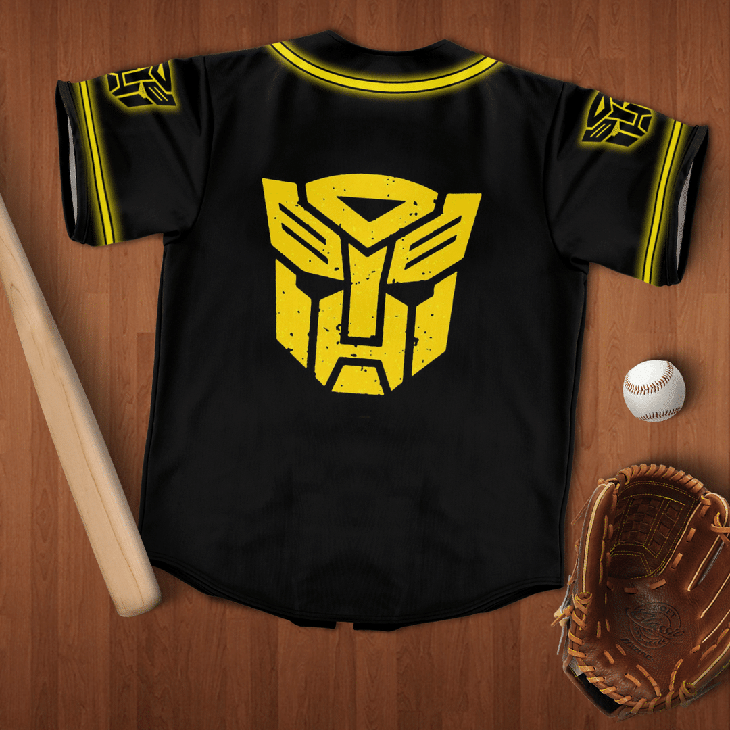 Bumblebee Transformer Baseball Jersey Shirt4