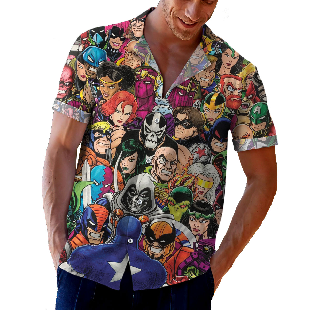 Captain America Rogues Aloha Hawaiian Shirt