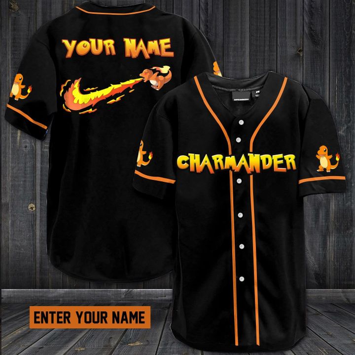Charmander custom name baseball jersey – LIMITED EDITION