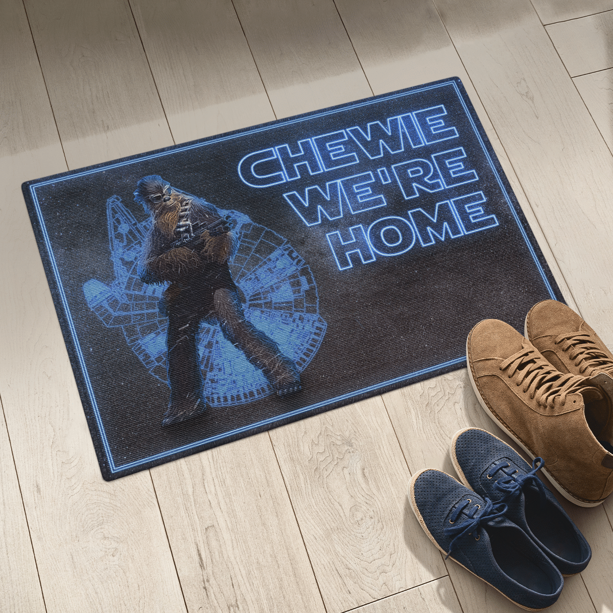 Chewie we are home doormat 2
