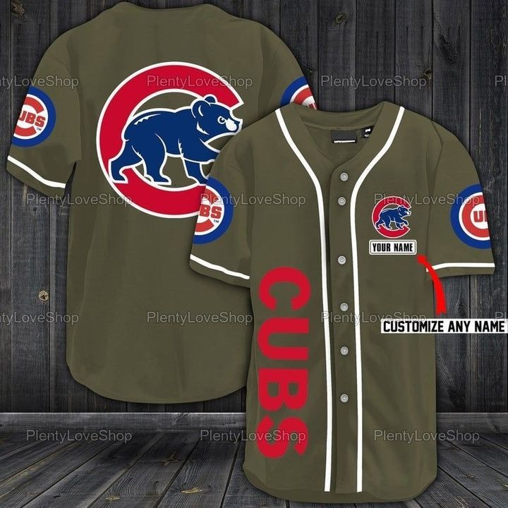 Chicago Cubs Personalized Baseball Jersey Shirt - Green