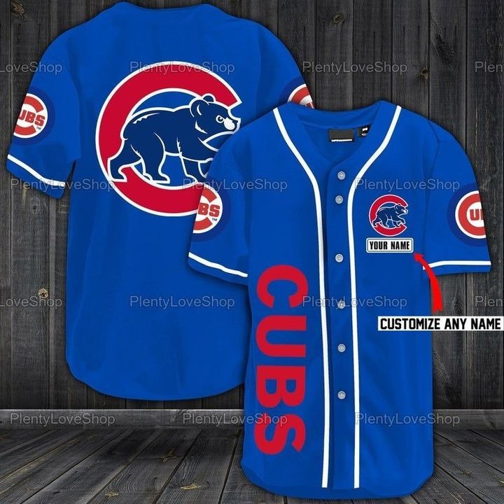 Chicago Cubs Personalized Baseball Jersey Shirt - Royal Blue