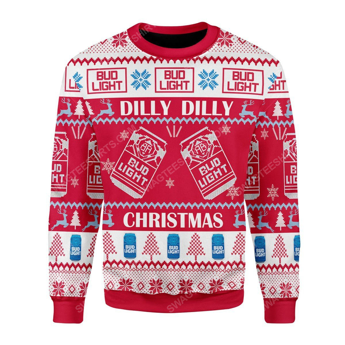 [special edition] Christmas party dilly dilly bud light ugly christmas sweater – maria