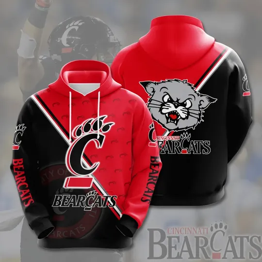 Cincinnati Bearcats All over print 3d hoodie