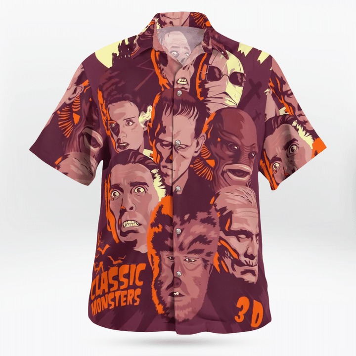 Classic Horror Monster Hawaiian Shirt 2