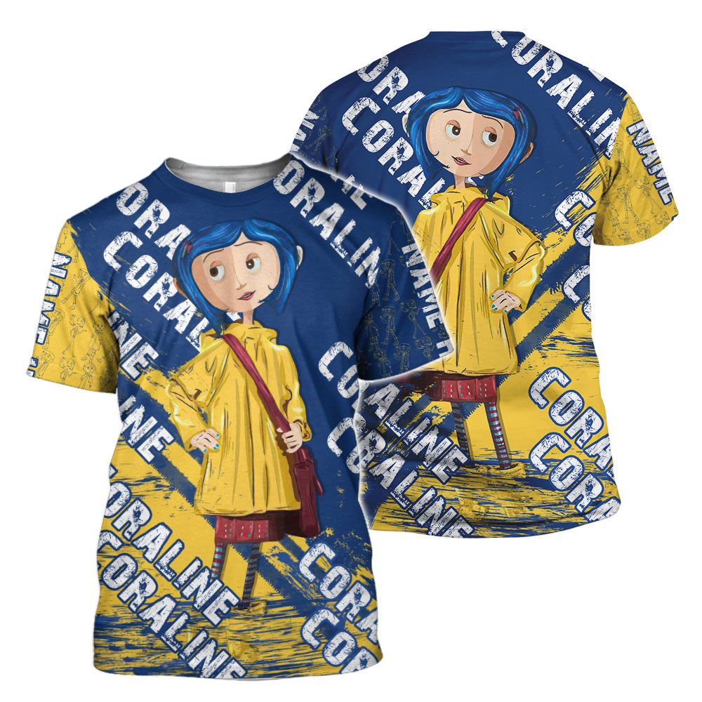 Coraline Custom Name 3d Hoodie And T Shirt