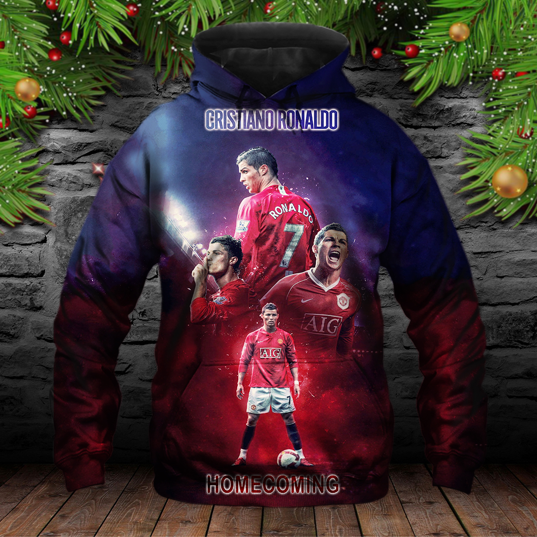 Cristiano Ronaldo home coming 3d hoodie and shirt – LIMITED EDITION