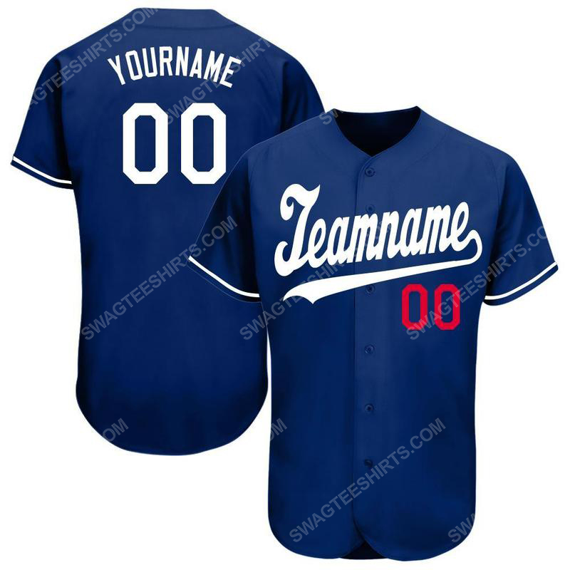 [special edition] Custom team name royal white-red baseball jersey – maria