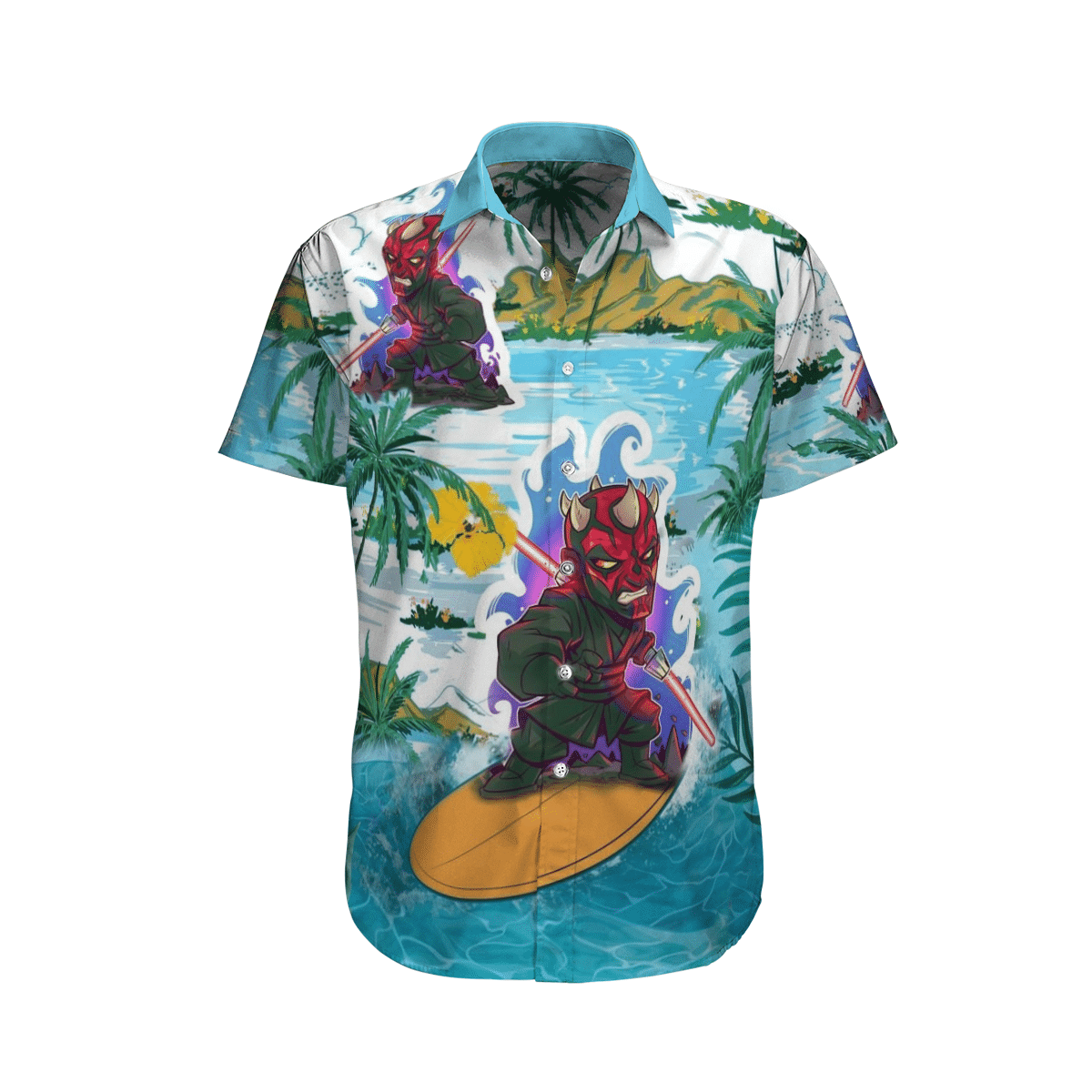 Darth Maul surfing Hawaiian shirt 2