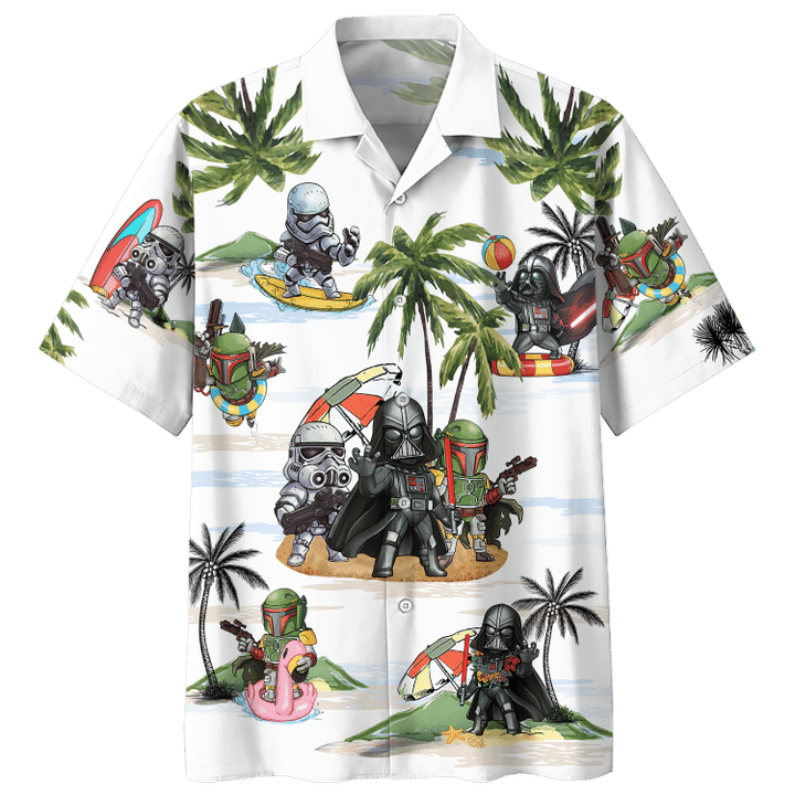 Darth Vader Boba Fett Stormtrooper Hawaiian Shirt (1)