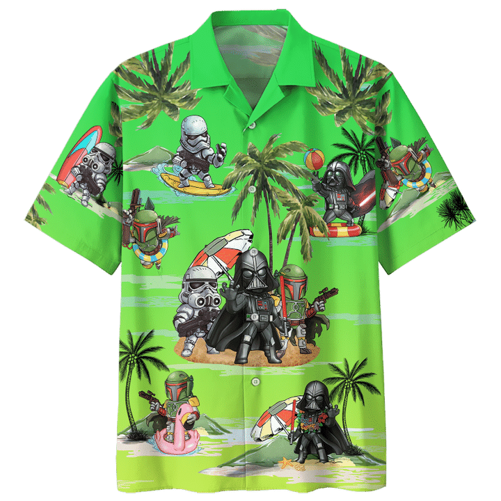Darth Vader Boba Fett Stormtrooper Hawaiian Shirt (2)
