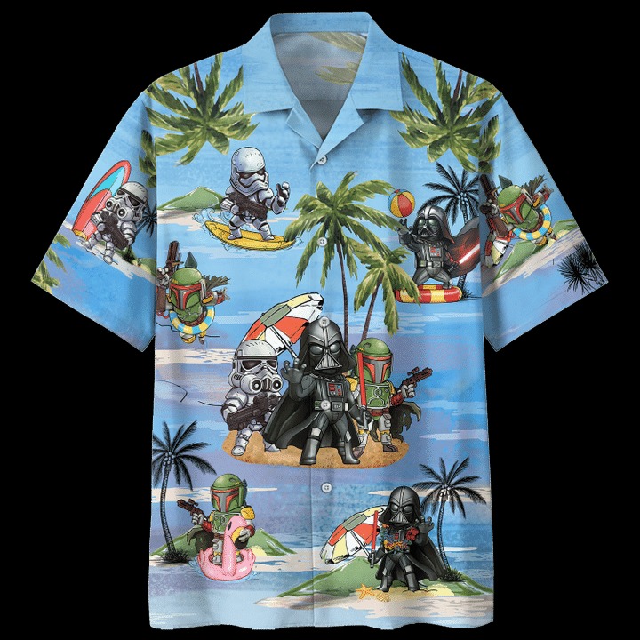 Darth Vader Boba Fett Stormtrooper Hawaiian Shirt