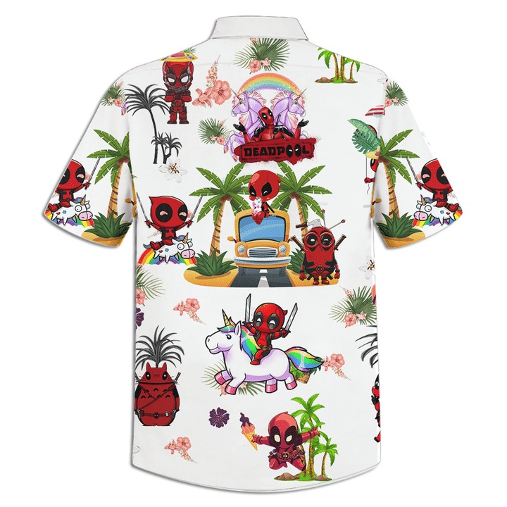 Deadpool Summer Vacation Aloha Hawaiian Shirt 2