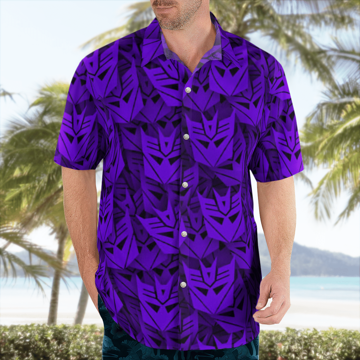 Decepticon transformer hawaiian shirt 8.3