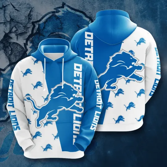 Detroit Lions All over print 3d hoodie