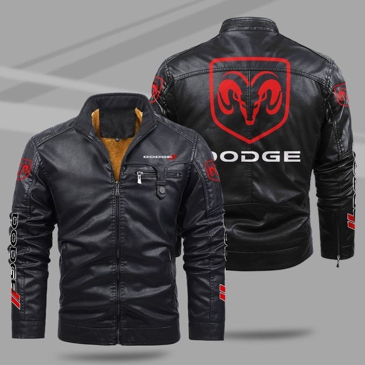 Dodge Fleece Leather Jacket