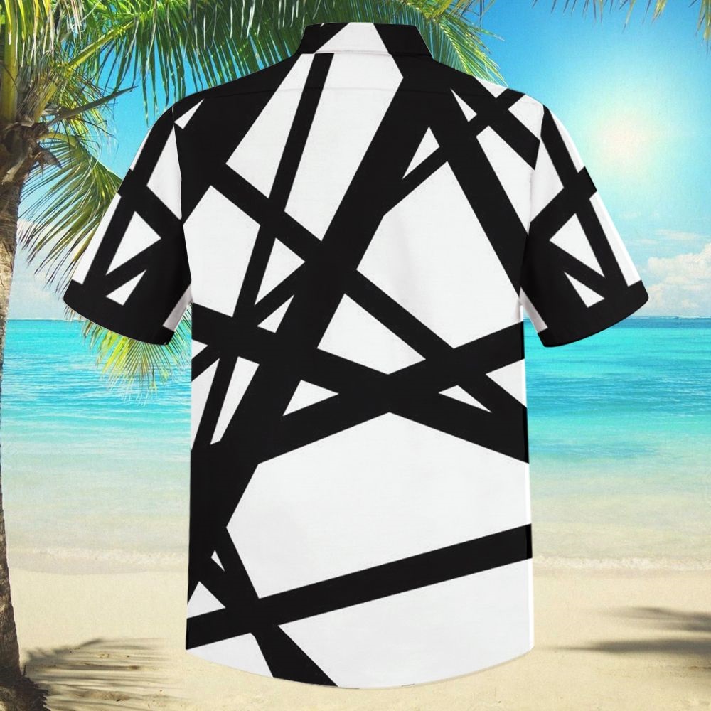 Eddie Van Halen black white hawaiian shirt - Picture 2