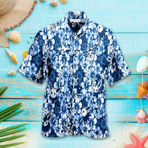 Eevee Pokemon Tropical Hawaiian Shirt