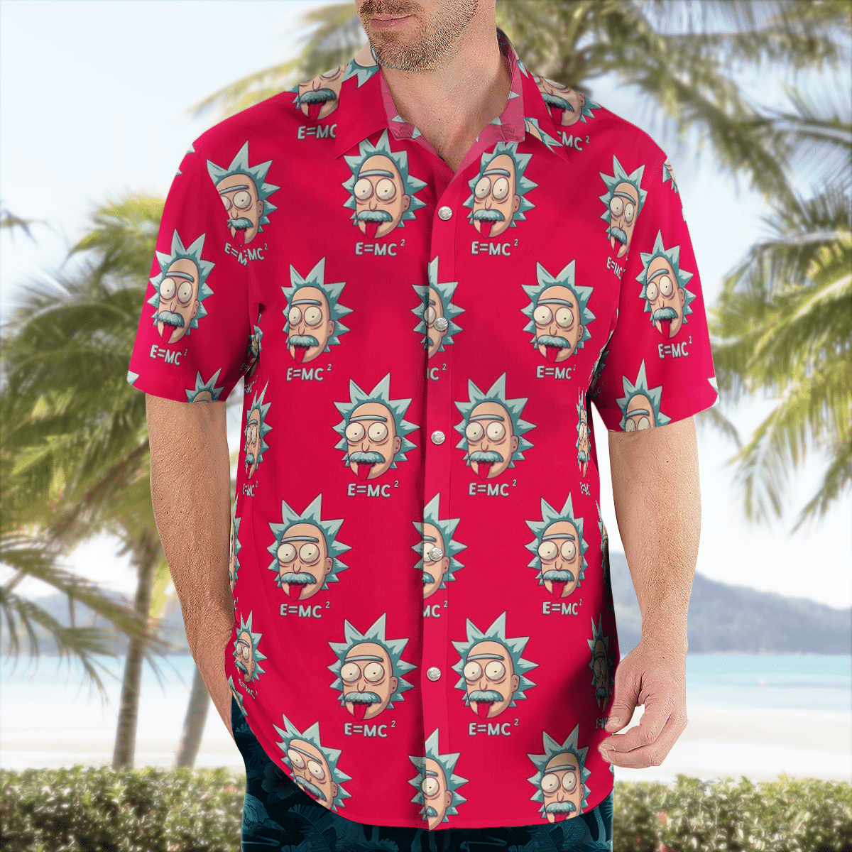 Rick Sanchez E=mc2 Hawaiian shirt