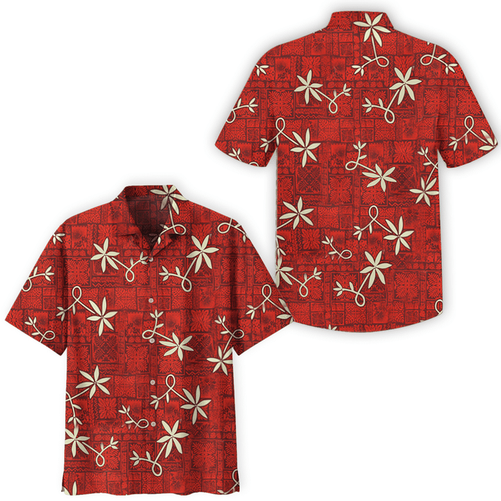 Elvis red aloha hawaiian shirt
