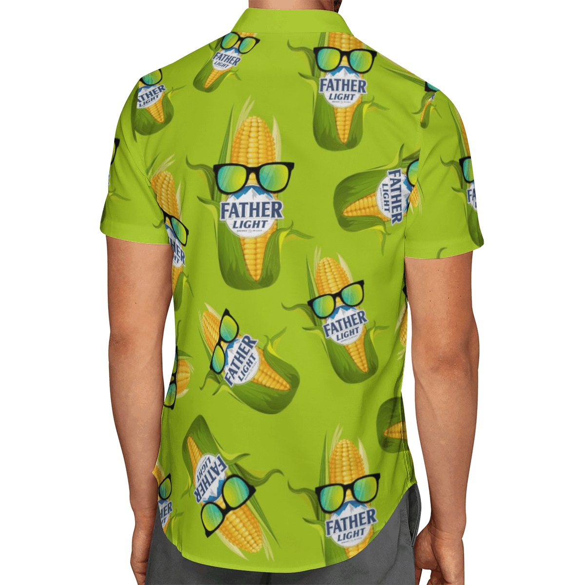 Father light corn hawaiian shirt - Picture 2