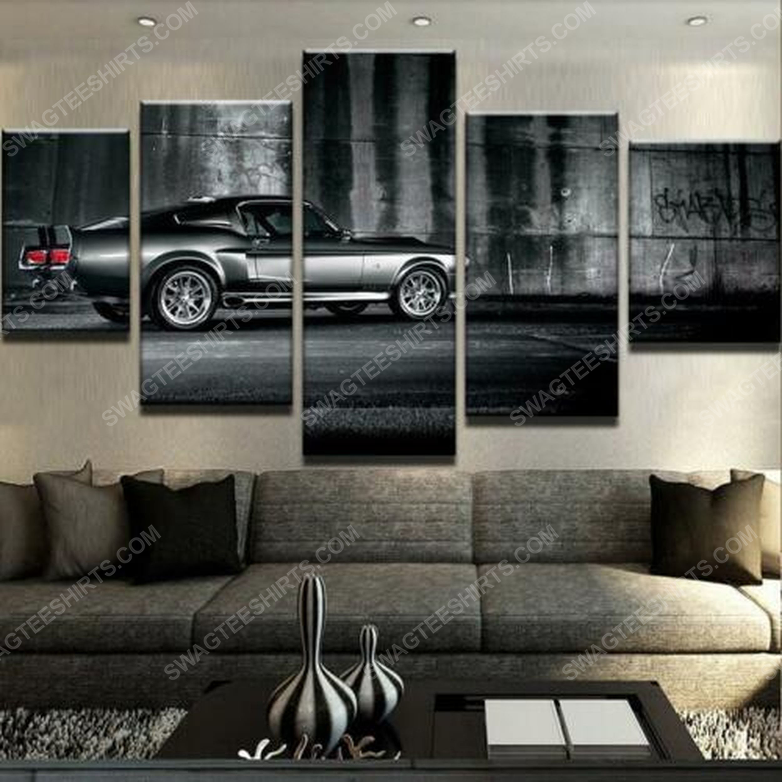 Ford mustang eleanor car print painting canvas wall art home decor