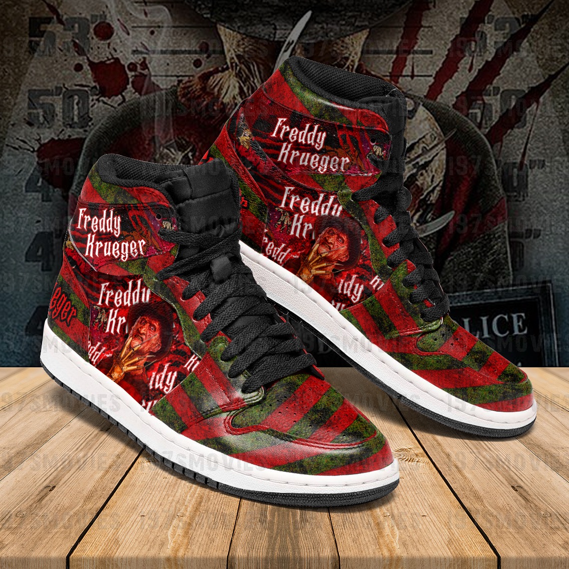 Freddy Krueger A Mightmare On Elm Street Air Jordan JD Sneakers Shoes – Hothot 100821