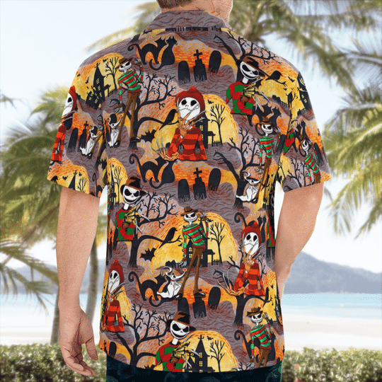 Freddy Krueger Jack Skelington Hawaiian Shirt3
