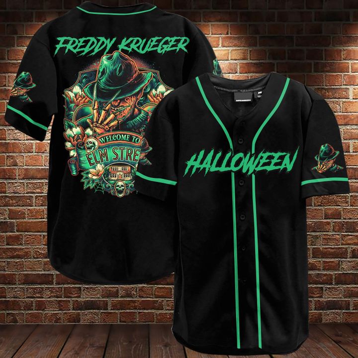 Freddy krueger halloween baseball jersey