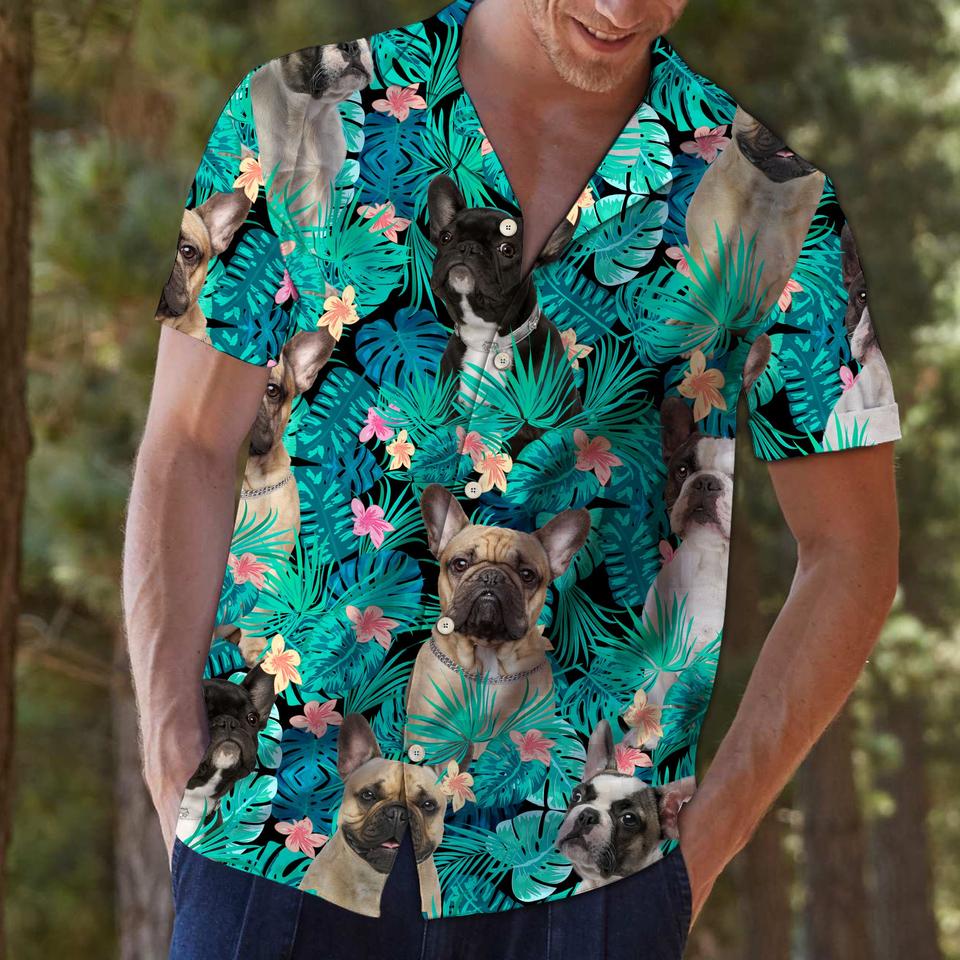 French bulldog tropical hawaiian shirt1
