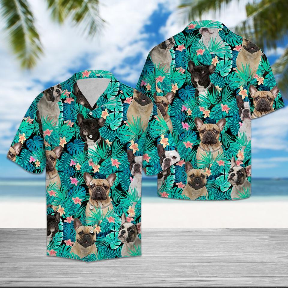 French bulldog tropical hawaiian shirt2