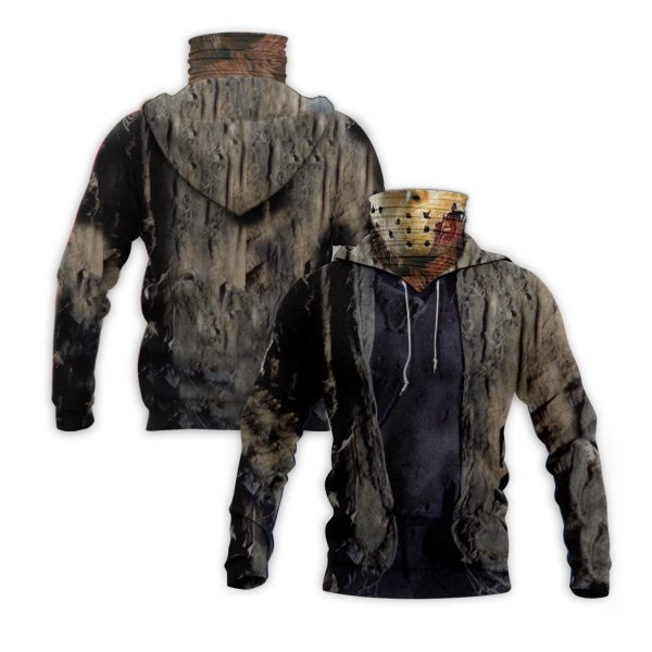 Friday The 13Th Jason Voorhees 3D Hoodie Mask -BBS