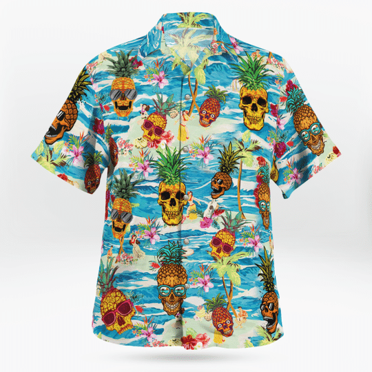 Funny Pinapple skull Hawaiian Shirt1