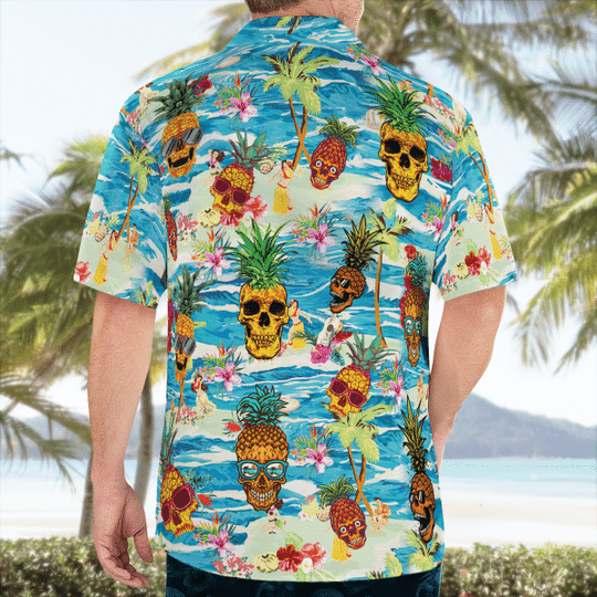 Funny Pinapple skull Hawaiian Shirt3